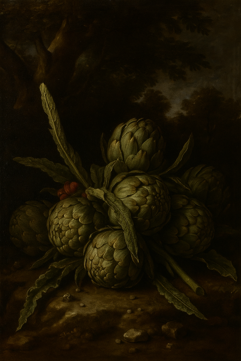 dipinto antico carciofi