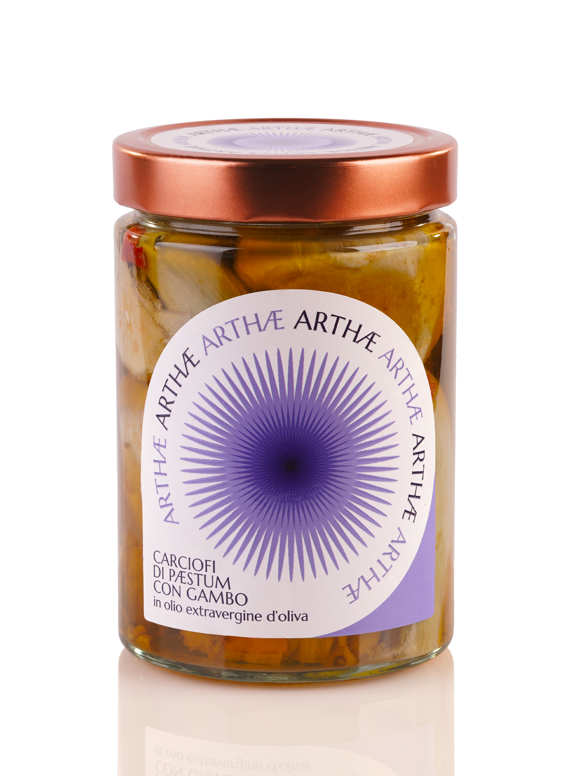 Carciofi di Paestum con gambo in olio extravergine di oliva